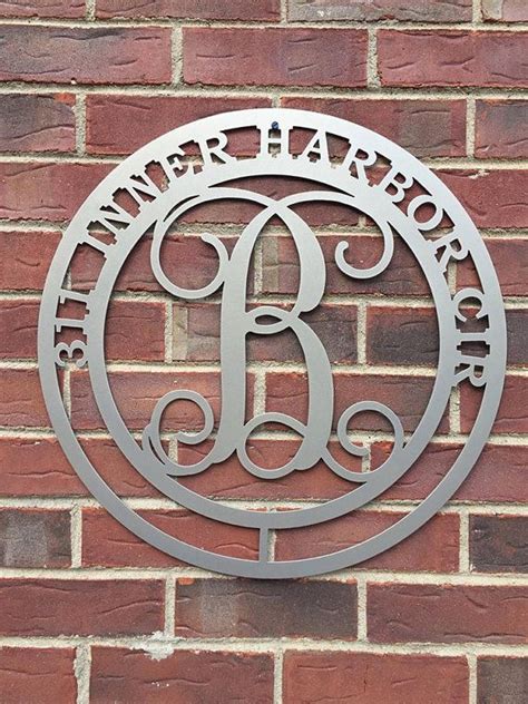 Personalized Address Metal Sign Initial Letter House 